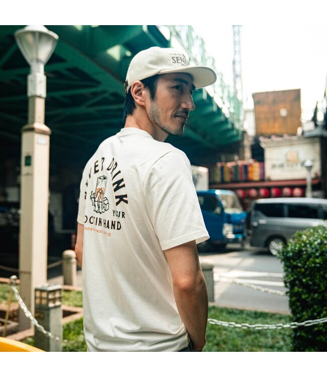 SENDERO MENS SHOOTIN HAND SHORT SLEEVE TEE VINTAGE WHITE