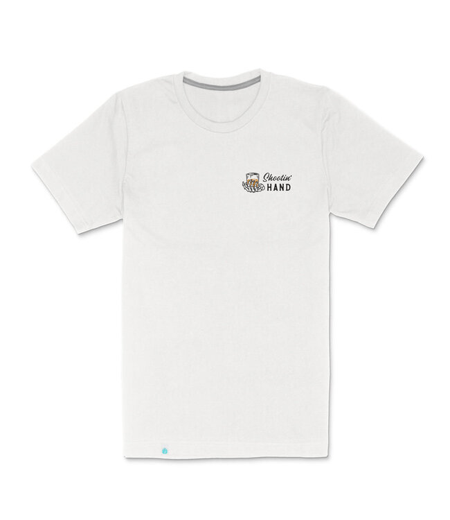 SENDERO MENS SHOOTIN HAND SHORT SLEEVE TEE VINTAGE WHITE