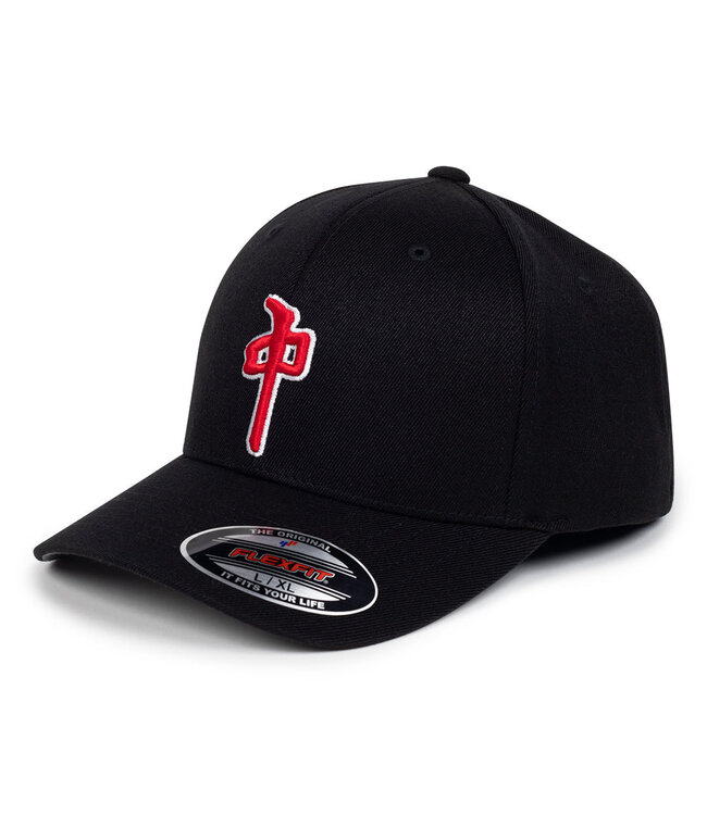 RDS MENS OG PUFFY FLEXFIT HAT BLACK/RED
