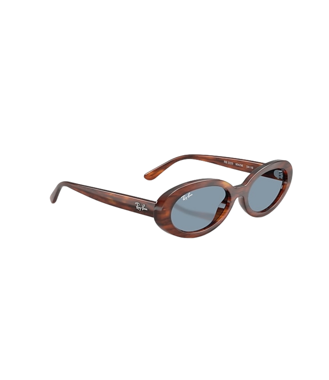 RAY-BAN RB2223 SUNGLASSES STRIPED HAVANA w/ BLUE