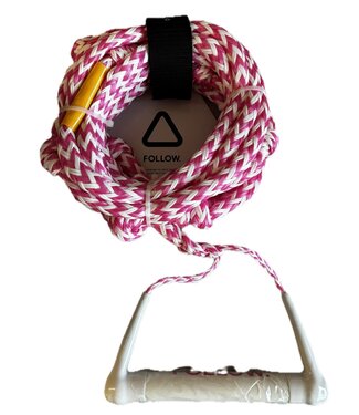 FOLLOW SURF PACKAGE w/ 13" HANDLE 24FT ROPE PINK 2026