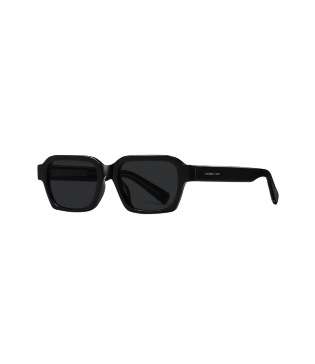 ASHBURY COGNAC BLACK GLOSS SUNGLASSES w/ GREY LENS