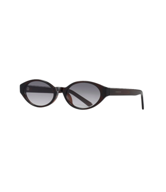 ASHBURY ASHBURY CROWN BLACK GLOSS SUNGLASSES w/ GREY LENS
