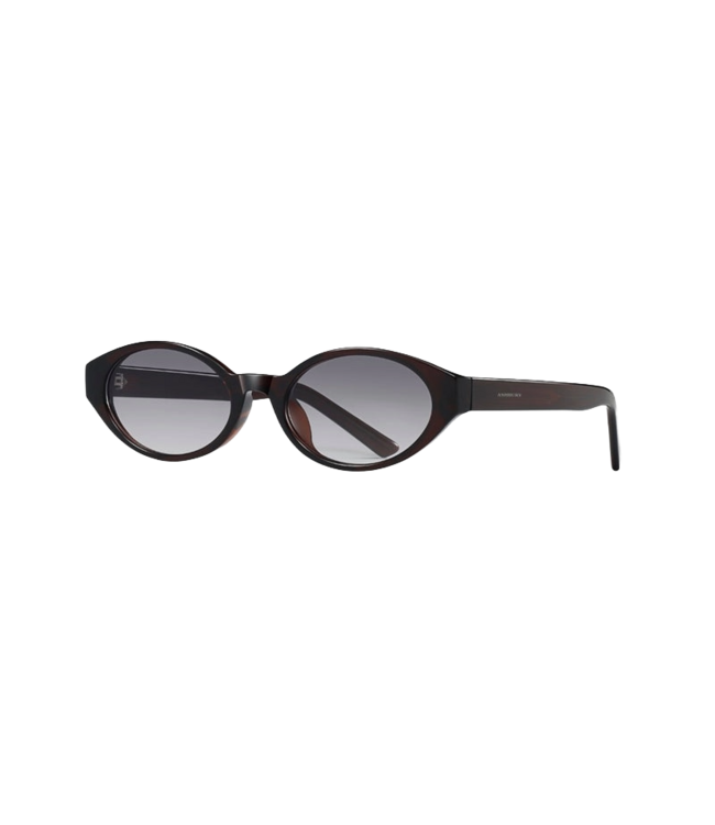 ASHBURY CROWN BLACK GLOSS SUNGLASSES w/ GREY LENS