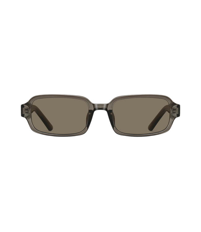 ASHBURY PATRON TRANSPARENT GREY SUNGLASSES w/ LIGHT GREEN LENS