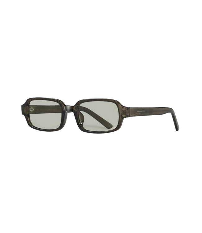 ASHBURY PATRON TRANSPARENT GREY SUNGLASSES w/ LIGHT GREEN LENS