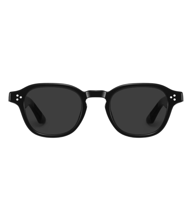 ASHBURY BELVEDERE BLACK GLOSS SUNGLASSES w/ GREY LENS