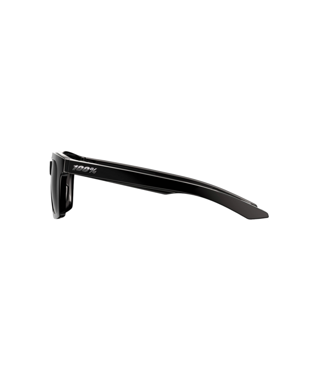 100% ERBA POLISHED BLACK SUNGLASSES w/ BLACK MIRROR