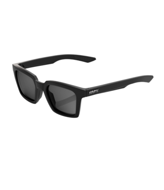 100% 100% ERBA SOFT TACT BLACK SUNGLASSES w/ SMOKE