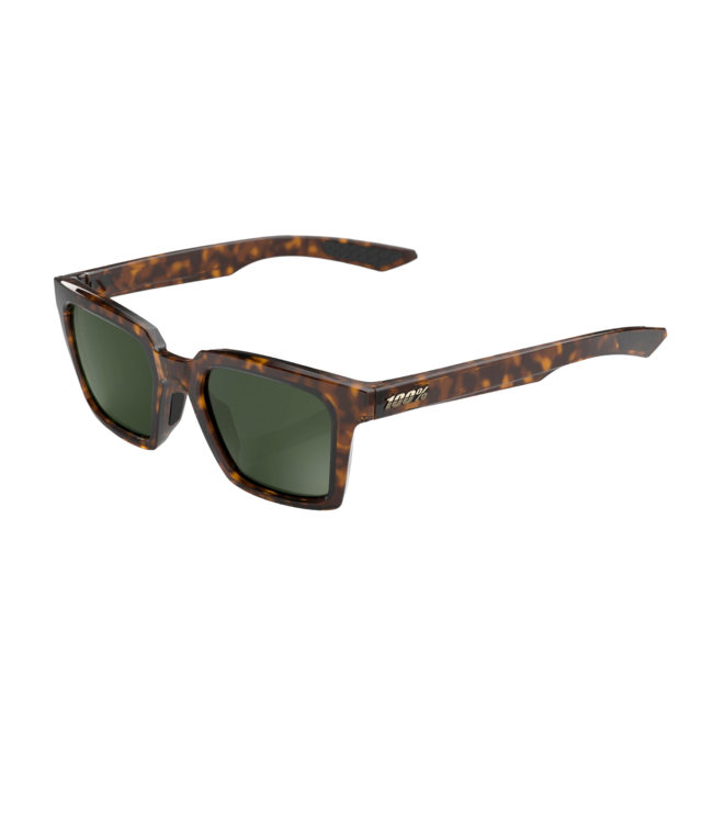 100% ERBA GLOSS HAVANA SUNGLASSES w/ GREY-GREEN