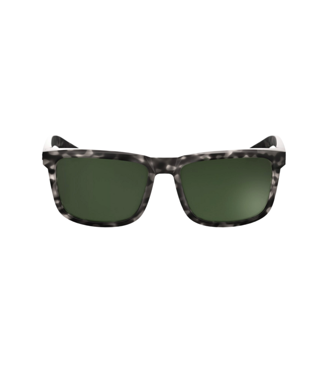 100% BLAKE MATTE BLACK HAVANA SUNGLASSES w/ GREY-GREEN