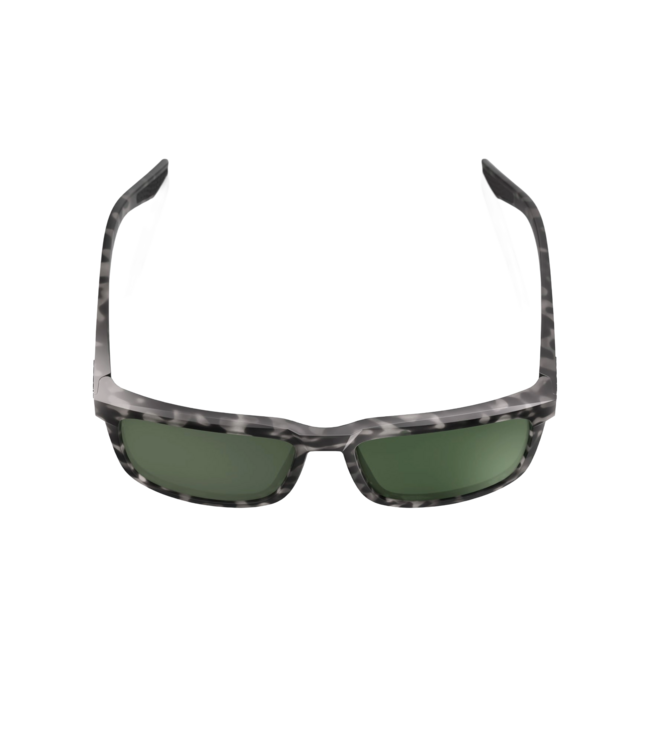 100% BLAKE MATTE BLACK HAVANA SUNGLASSES w/ GREY-GREEN