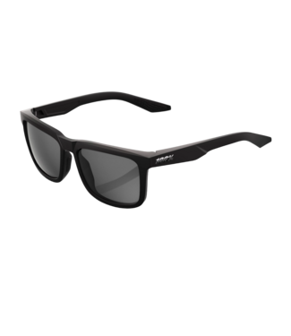 100% 100% BLAKE MATTE BLACK SUNGLASSES w/ SMOKE