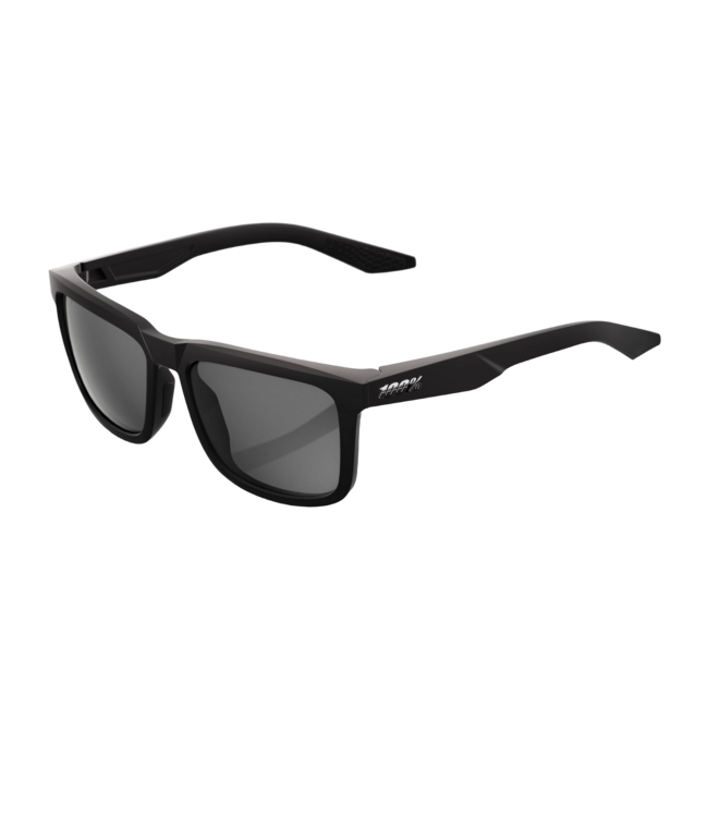 100% BLAKE MATTE BLACK SUNGLASSES w/ SMOKE