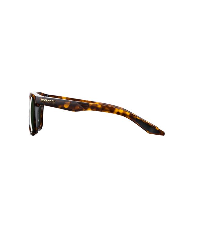 100% HUDSON GLOSS HAVANA SUNGLASSES w/ GREY-GREEN