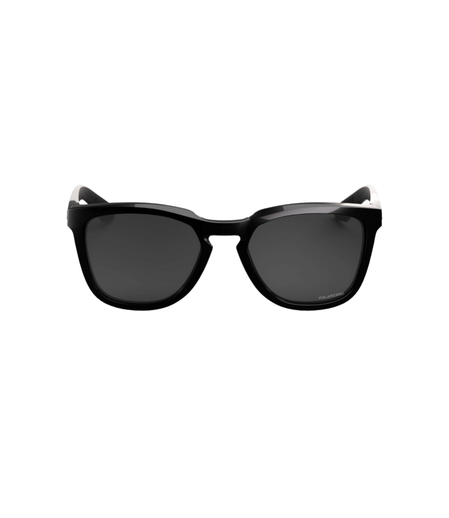 100% HUDSON POLISHED BLACK SUNGLASSES w/ GREY POLAR