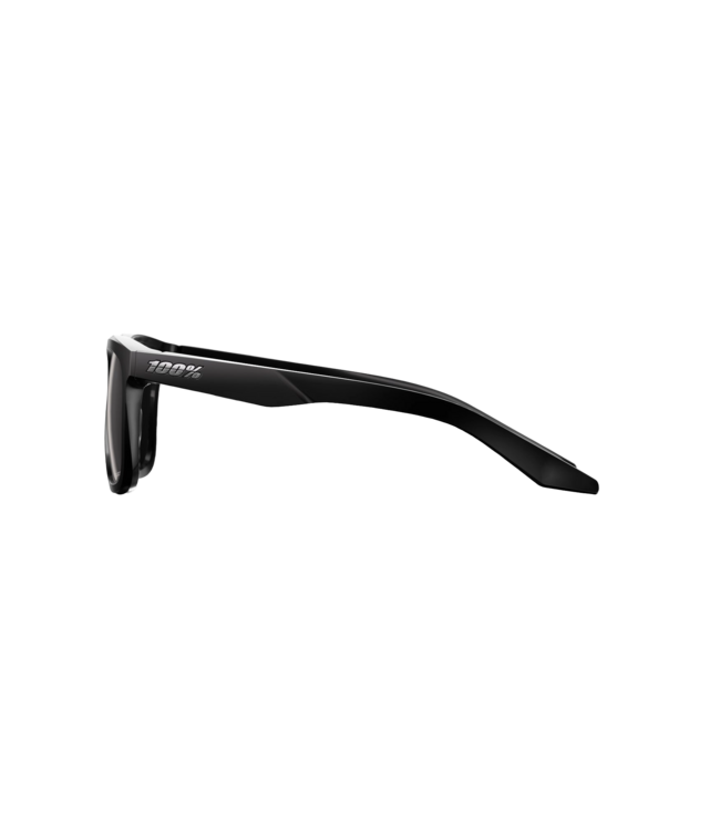 100% HUDSON POLISHED BLACK SUNGLASSES w/ GREY POLAR