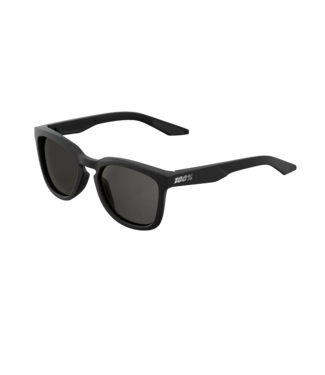 100% 100% HUDSON SOFT TACT BLACK SUNGLASSES w/ SMOKE