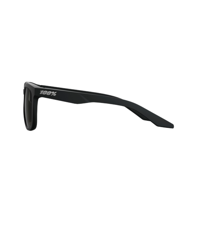 100% HUDSON SOFT TACT BLACK SUNGLASSES w/ SMOKE