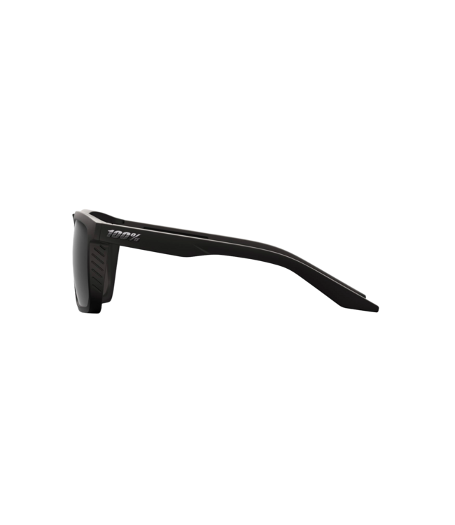 100% RENSHAW SOFT TACT BLACK SUNGLASSES w/ SMOKE