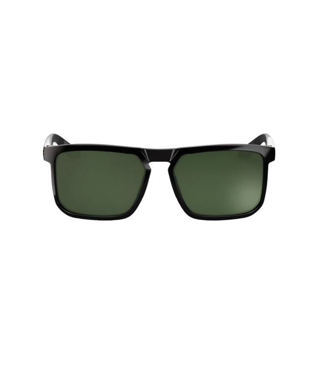 100% RENSHAW POLISHED BLACK SUNGLASSES w/ GREY-GREEN