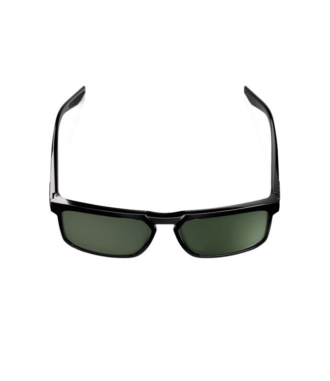 100% RENSHAW POLISHED BLACK SUNGLASSES w/ GREY-GREEN