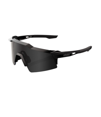 100% 100% SPEEDCRAFT SL MATTE BLACK / GLOSS BLACK SUNGLASSES w/ BLACK MIRROR