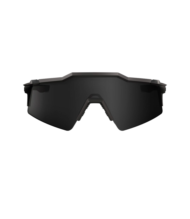 100% SPEEDCRAFT SL MATTE BLACK / GLOSS BLACK SUNGLASSES w/ BLACK MIRROR