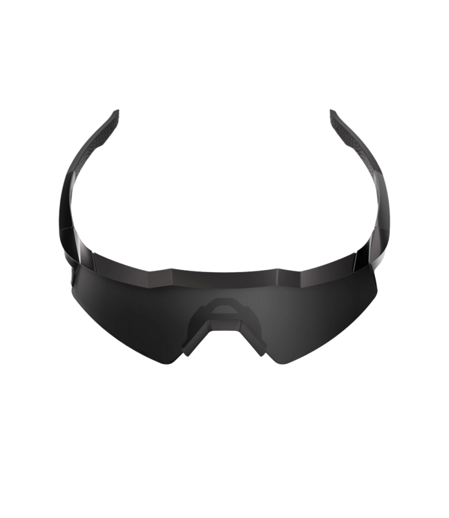 100% SPEEDCRAFT SL MATTE BLACK / GLOSS BLACK SUNGLASSES w/ BLACK MIRROR