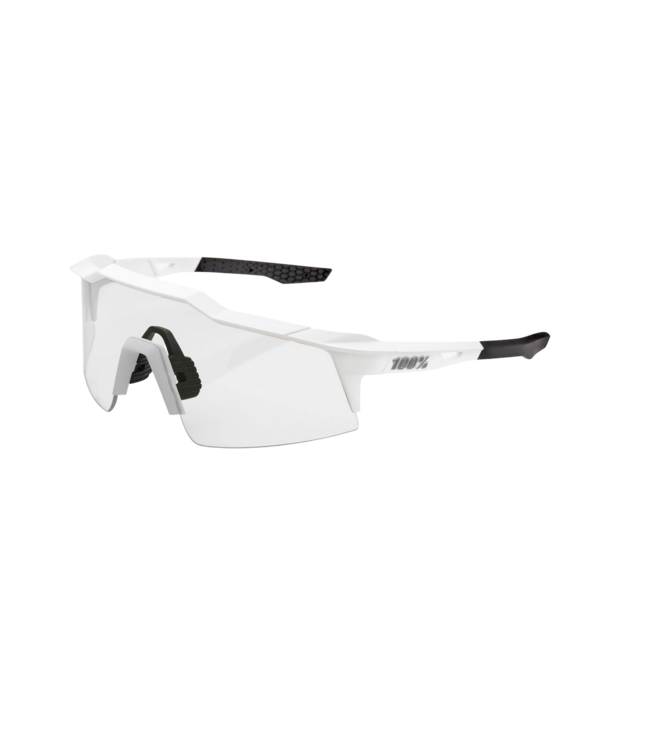 100% SPEEDCRAFT SL MATTE WHITE SUNGLASSES w/ HIPER SILVER MIRROR
