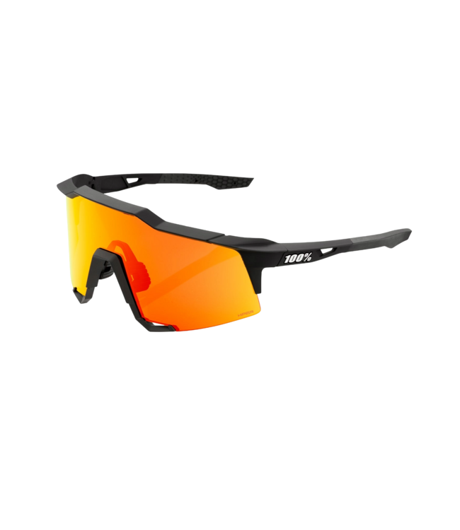 100% SPEEDCRAFT SOFT TACT BLACK SUNGLASSES w/ HIPER RED MIRROR