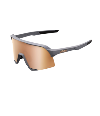 100% 100% S3 SOFT TACT GREY SUNGLASSES w/ HIPER COPPER MIRROR