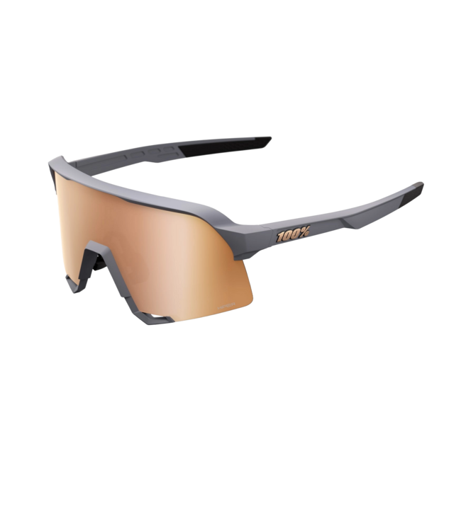 100% S3 SOFT TACT GREY SUNGLASSES w/ HIPER COPPER MIRROR