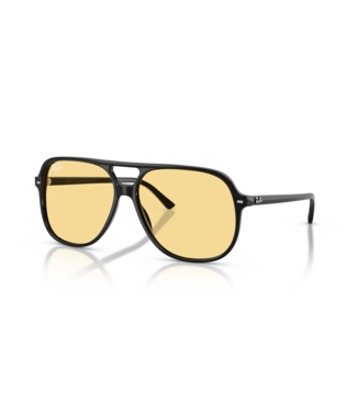 RAY BAN RAY-BAN BILL SUNGLASSES BLACK w/ YELLOW