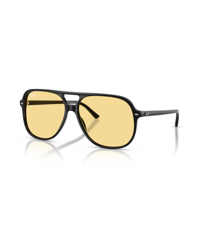 RAY-BAN BILL SUNGLASSES BLACK w/ YELLOW