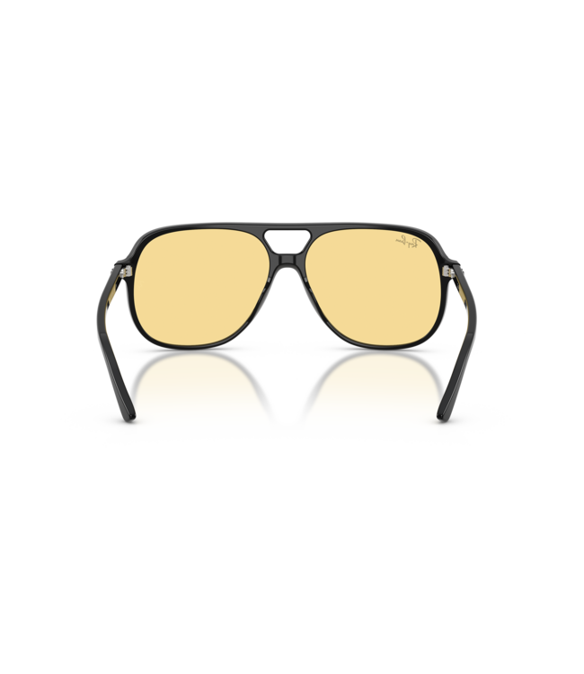 RAY-BAN BILL SUNGLASSES BLACK w/ YELLOW