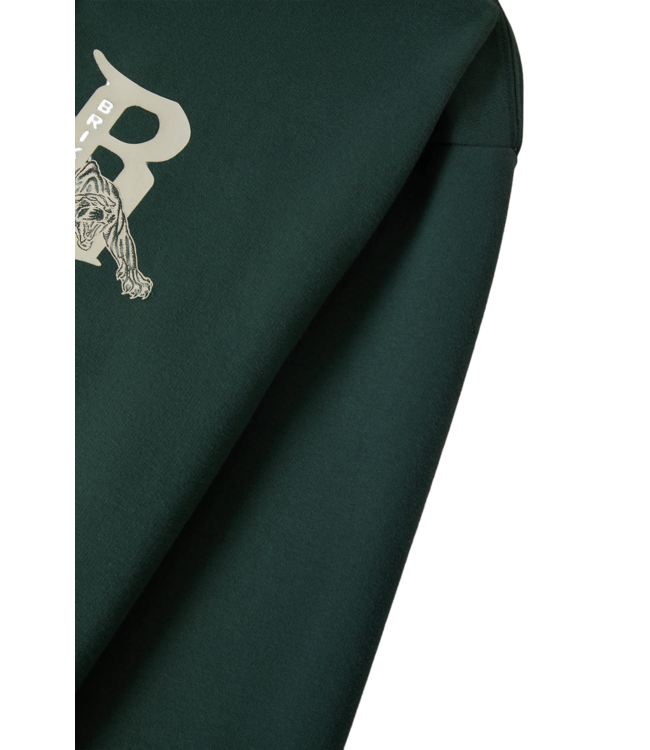 BRIXTON MENS PREDATOR RELAXED PULLOVER HOODIE PRIMAL GREEN WORN