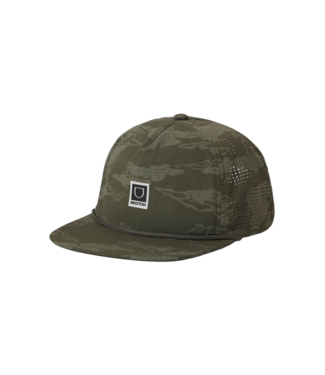 BRIXTON MENS JOURNEY MP PERFORMANCE SNAPBACK HAT OLIVE TIGER CAMO