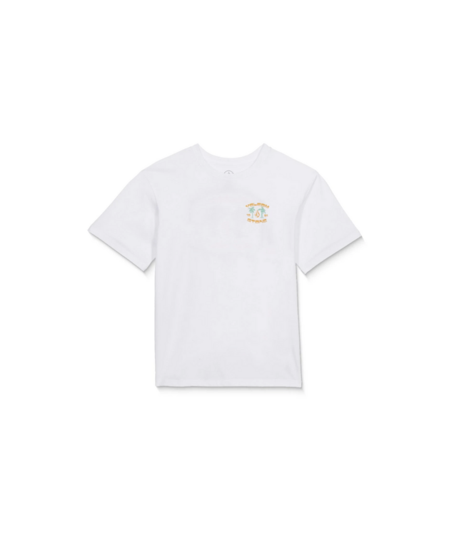 VOLCOM BOYS 91 PALM SHORT SLEEVE TEE WHITE