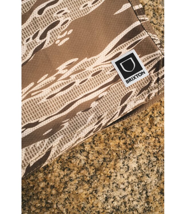 BRIXTON MENS JOURNEY ACTIVE SHORT OLIVE TIGER CAMO