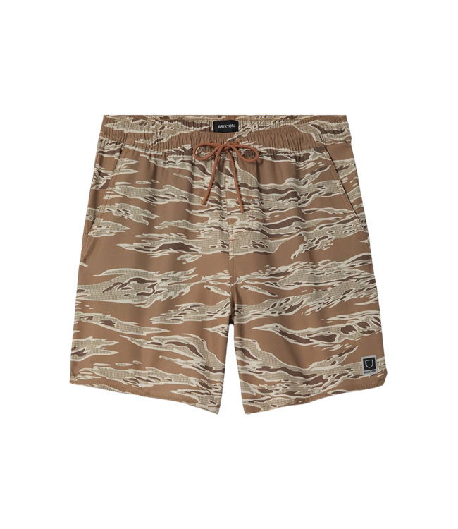BRIXTON MENS JOURNEY ACTIVE SHORT OLIVE TIGER CAMO