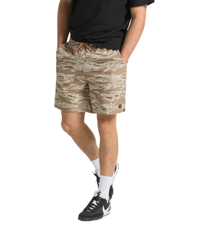 BRIXTON MENS JOURNEY ACTIVE SHORT OLIVE TIGER CAMO