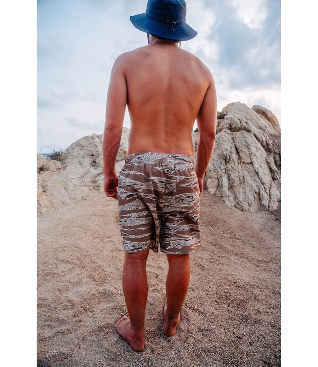 BRIXTON MENS JOURNEY ACTIVE SHORT OLIVE TIGER CAMO