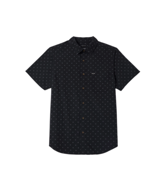 BRIXTON MENS CHARTER PRINT SHORT SLEEVE SHIRT FUTURE GREY DIAMOND