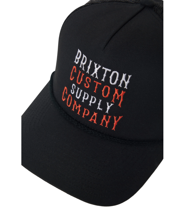 BRIXTON MENS WHEATON C MP TRUCKER HAT BLACK/BLACK