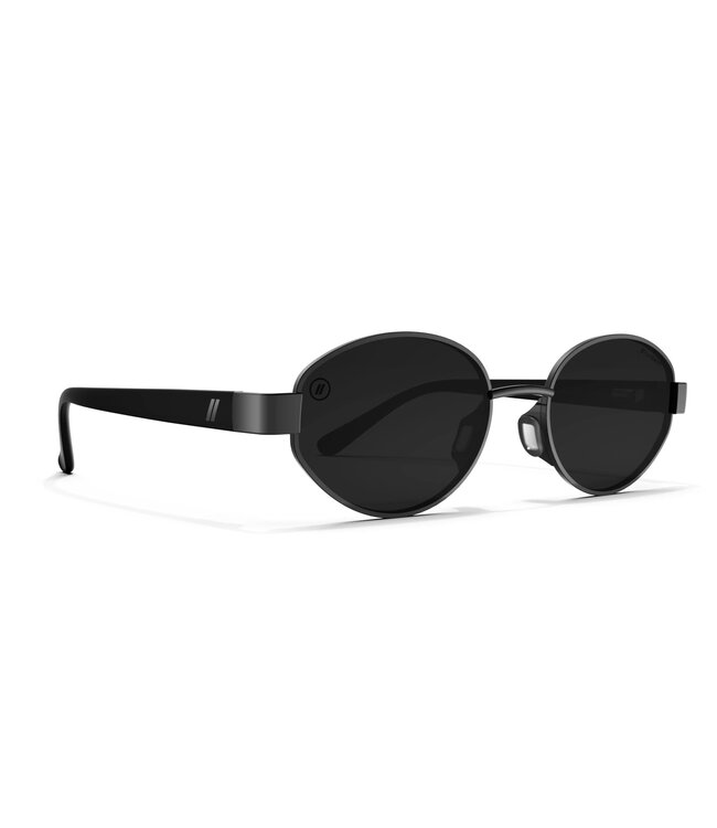 BLENDERS AZURE JET BLACK SUNGLASSES GLOSS GUNMETAL w/ SMOKE POLAR