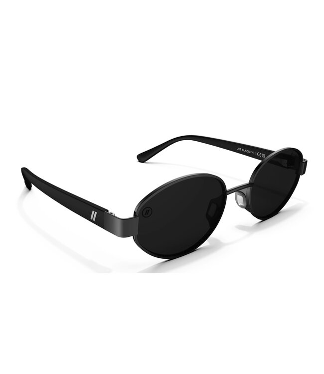 BLENDERS AZURE JET BLACK SUNGLASSES GLOSS GUNMETAL w/ SMOKE POLAR