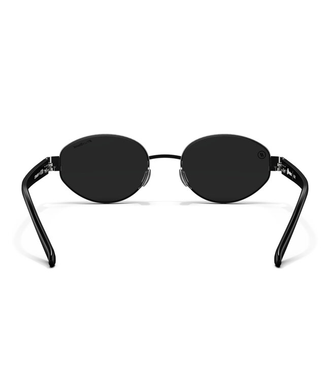 BLENDERS AZURE JET BLACK SUNGLASSES GLOSS GUNMETAL w/ SMOKE POLAR