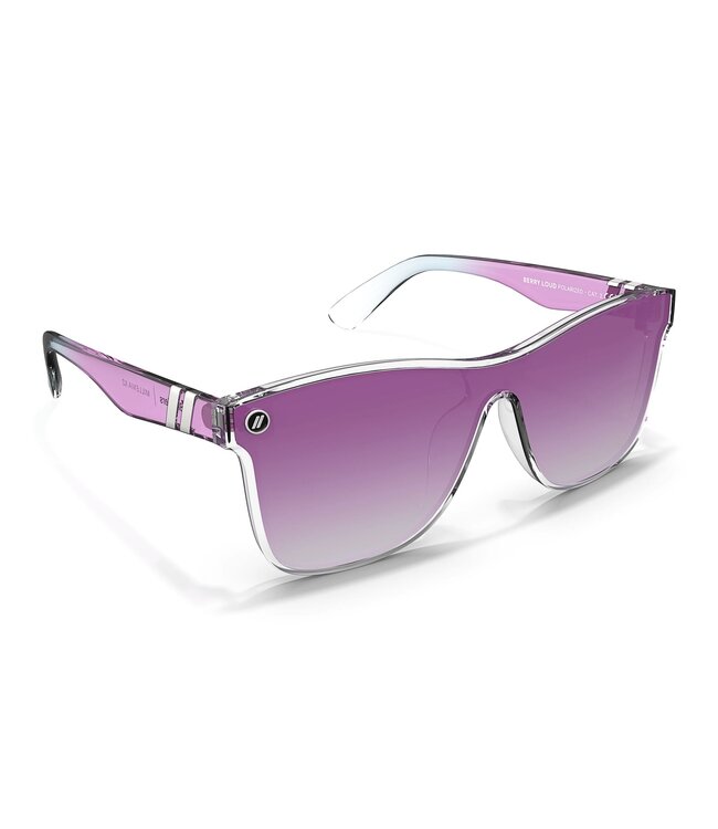 BLENDERS MILLENIA X2/S BERRY LOUD SUNGLASSES CRYSTAL CLEAR w/ PLUM GRAD POLAR LENS