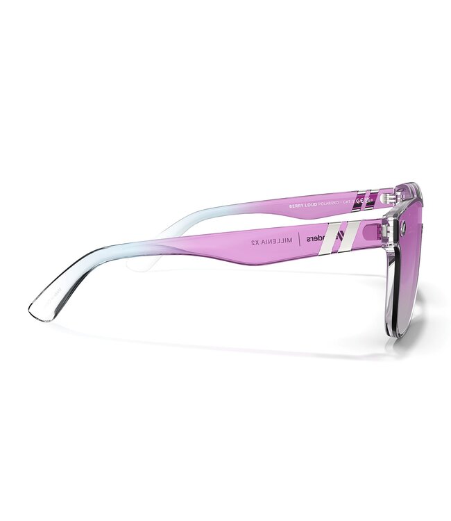 BLENDERS MILLENIA X2/S BERRY LOUD SUNGLASSES CRYSTAL CLEAR w/ PLUM GRAD POLAR LENS